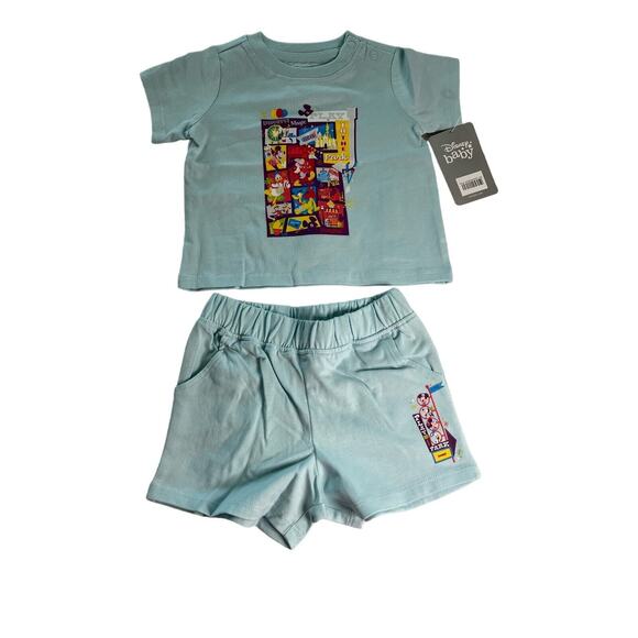 Disney Baby Play in the Park Two Piece Short Set 6-9 months - Picture 1 of 5